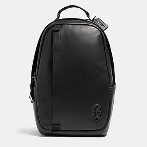 Coach Edge Backpack black leather NWT - Picture 6 of 6